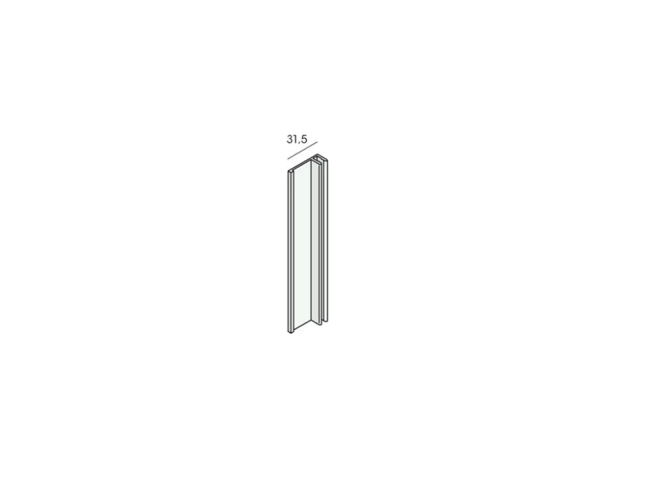 Keralit Basis Aluminium eindprofiel (2807)
