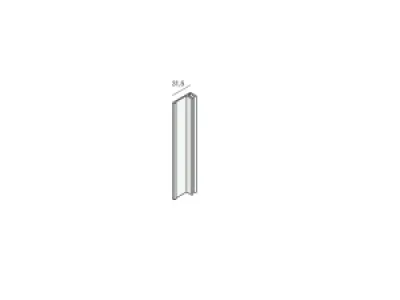 Keralit Basis Aluminium eindprofiel (2807)