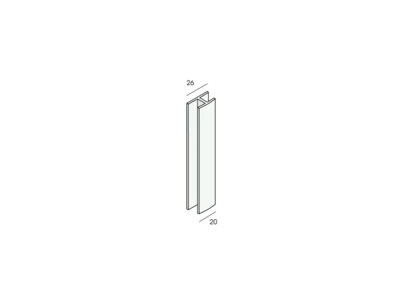 Keralit H-verbindingsprofiel 10mm (0420)
