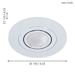 EGLO LED Inbouw set 3-L AREITIO rond Kantelbaar aluminium