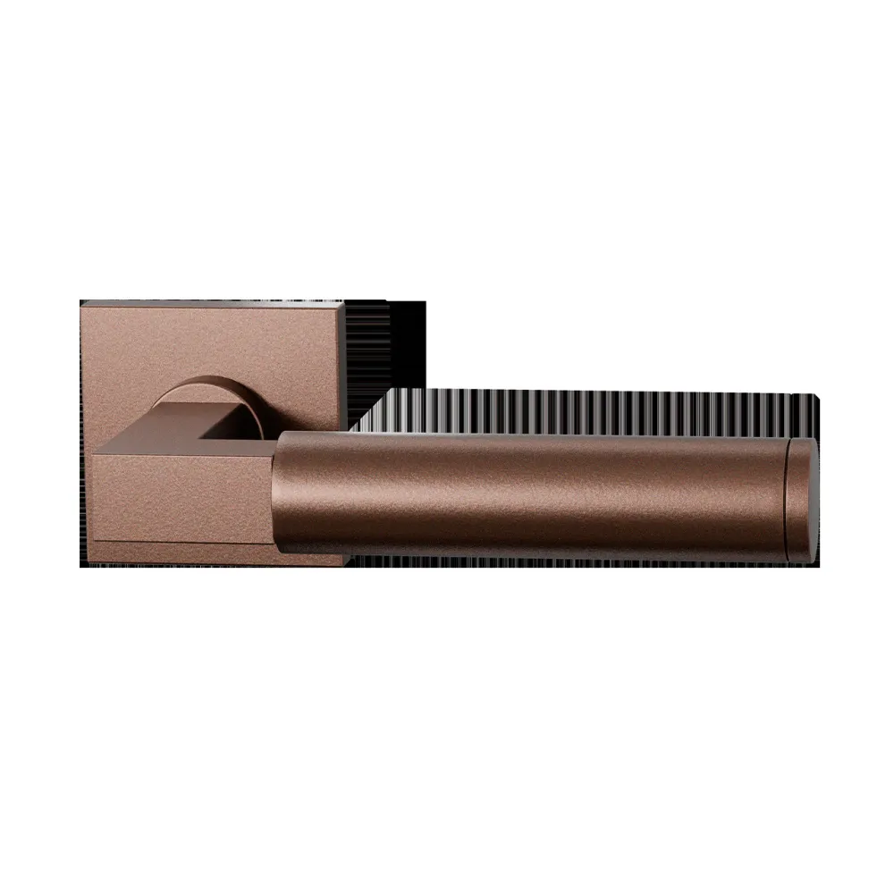 Deurkrukset Kuri op vierkant rozet 50x50mm Bronze blend