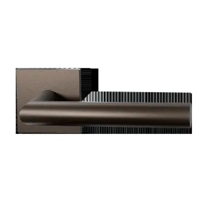 Deurkrukset Entree L-haaks op vierkant rozet 53x53mm Dark blend