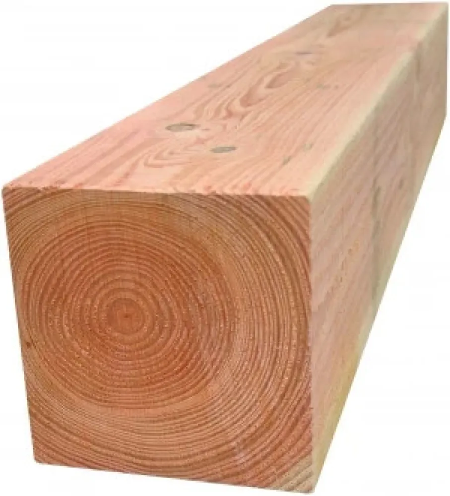 Palen douglas 12x12 cm onbehandeld, gedroogd en geschaafd