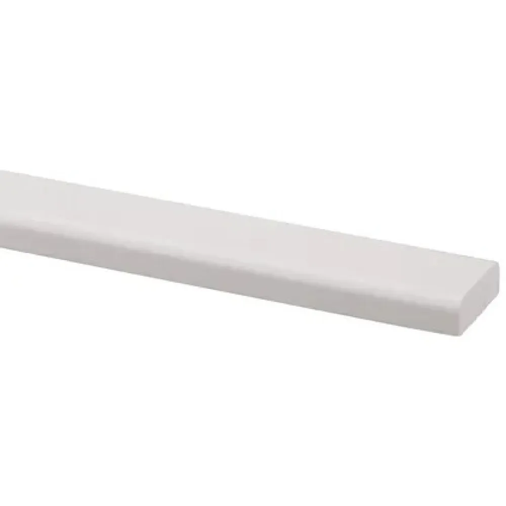 Koplat recht 12x68mm Mahonie FJ wit gegrond 490cm