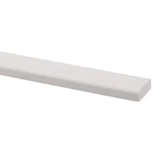 Koplat recht 12x68mm Mahonie FJ wit gegrond 490cm