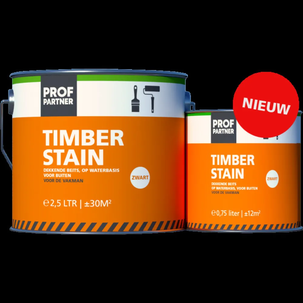 Profpartner Timberstain acryl Zwart