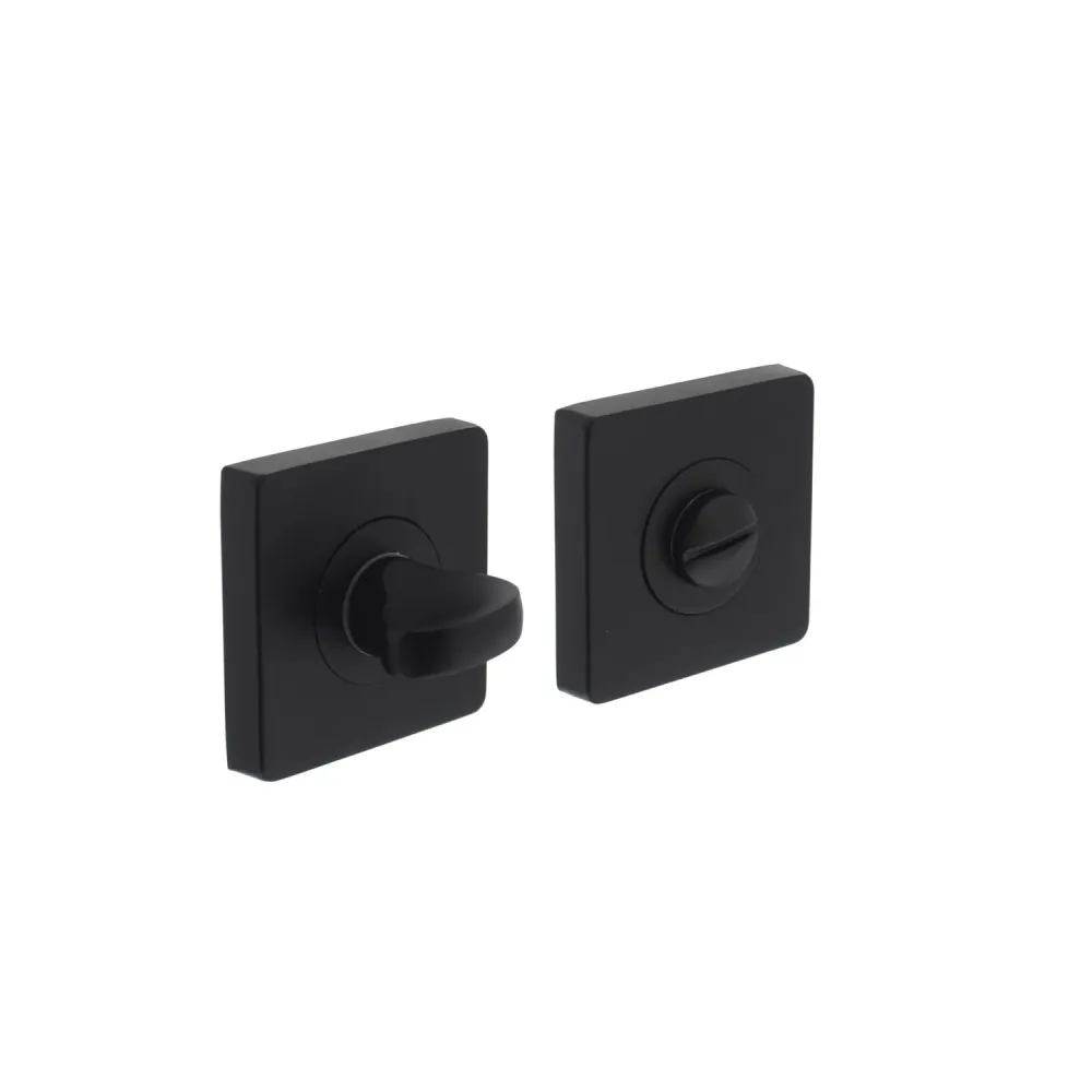 Rozet met toilet-/badkamersluiting 52x10mm mat zwart