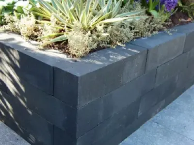 Patioblok strak 60x15x15 cm Antraciet