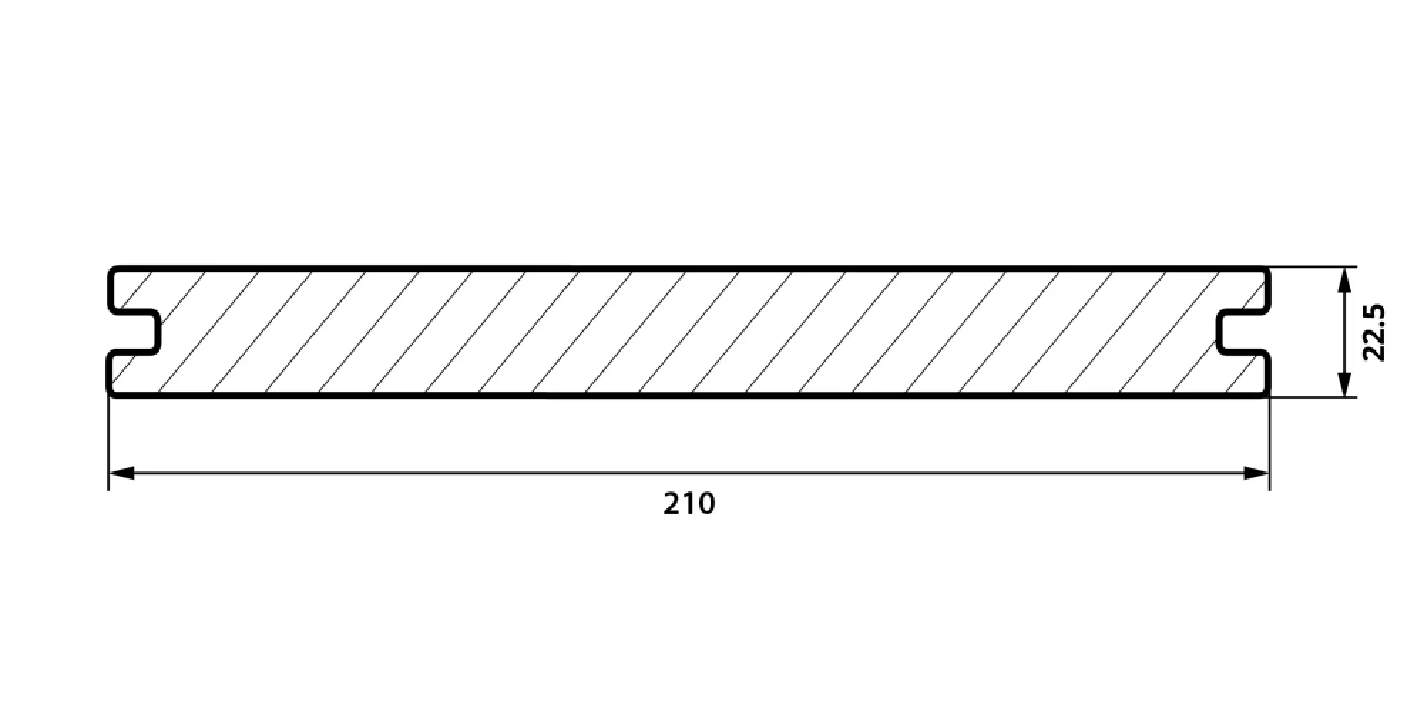 WPC terrasplank Fiber Vintage22,5x210 mm