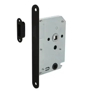Magneetslot - toilet-badkamerslot Zwart Gelakt